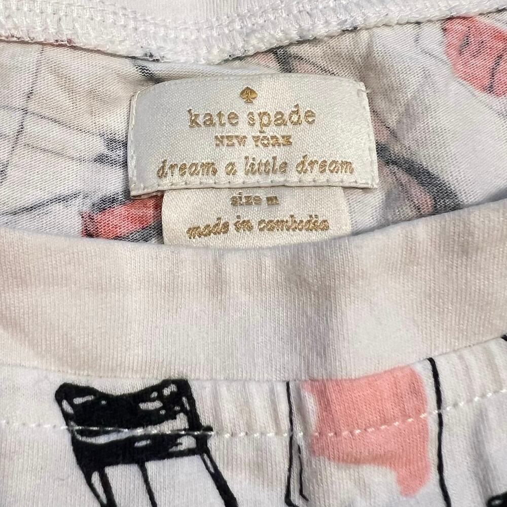 Kate Spade Dream a Little Dream Beauty Sleep Cosmetics Print Sleepshirt Size Med - Picture 8 of 8